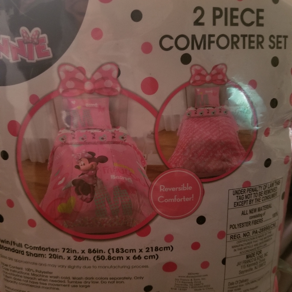 Twin size minnie mouse bedding and curtains